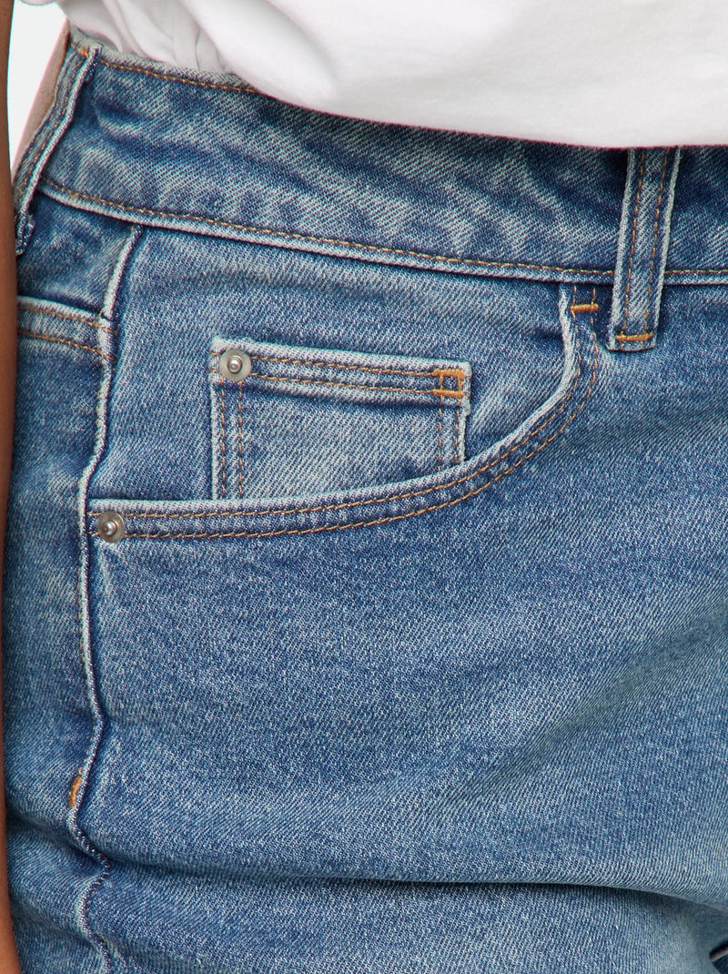 Vaquero mom con 5 bolsillos L34 Azul - Kiabi