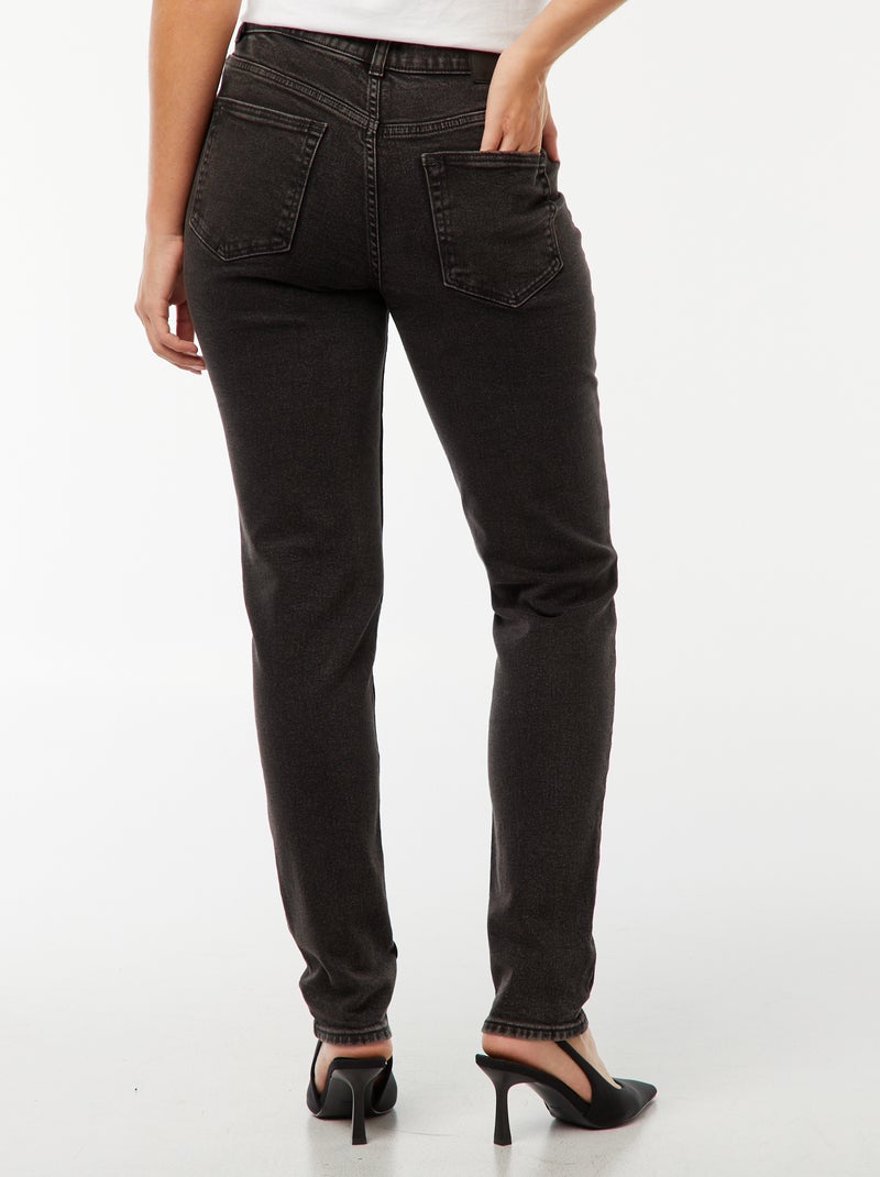 Vaquero mom con 5 bolsillos L34 Negro - Kiabi