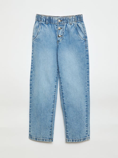 Vaquero mom con bolsillos en forma de corazón - Kiabi