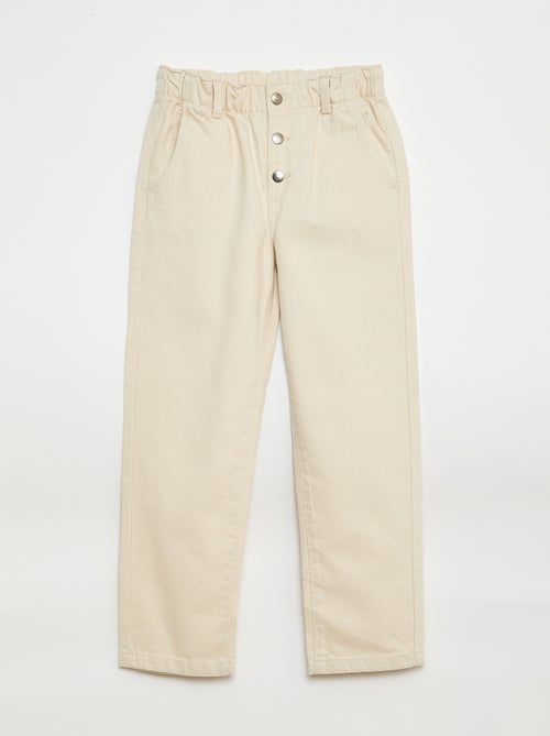 Vaquero mom con bolsillos en forma de corazón - Kiabi