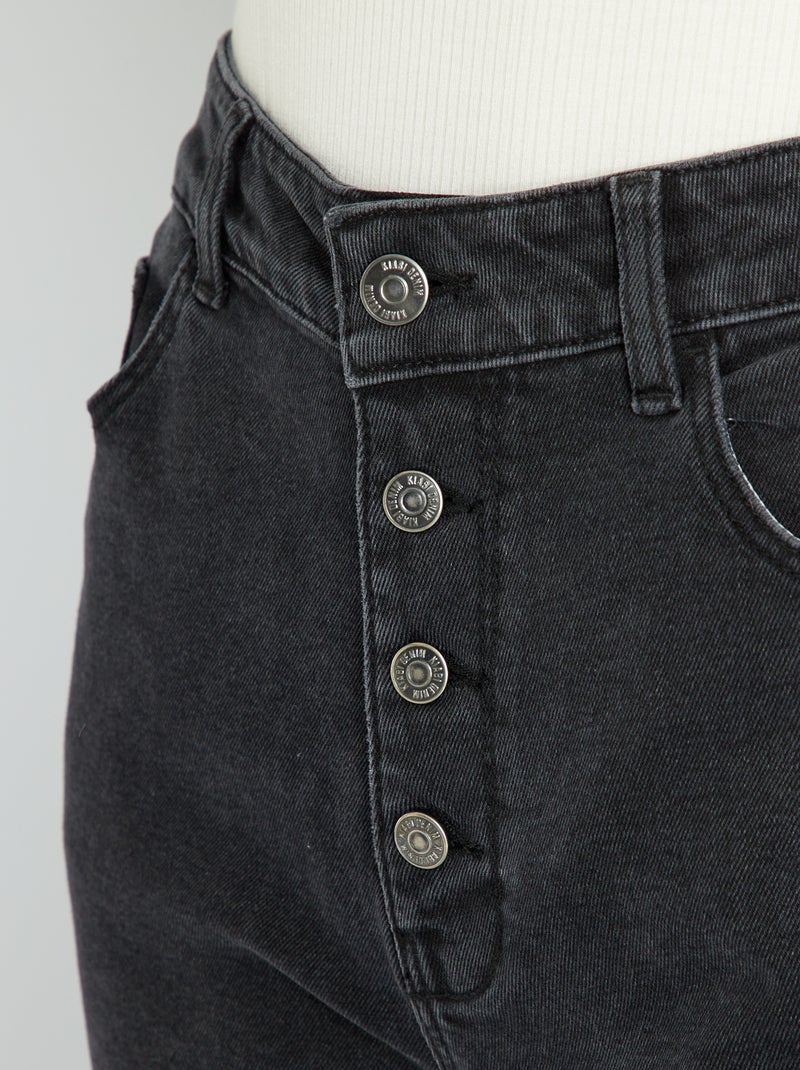 Vaquero mom con talle muy alto - L32 NEGRO - Kiabi