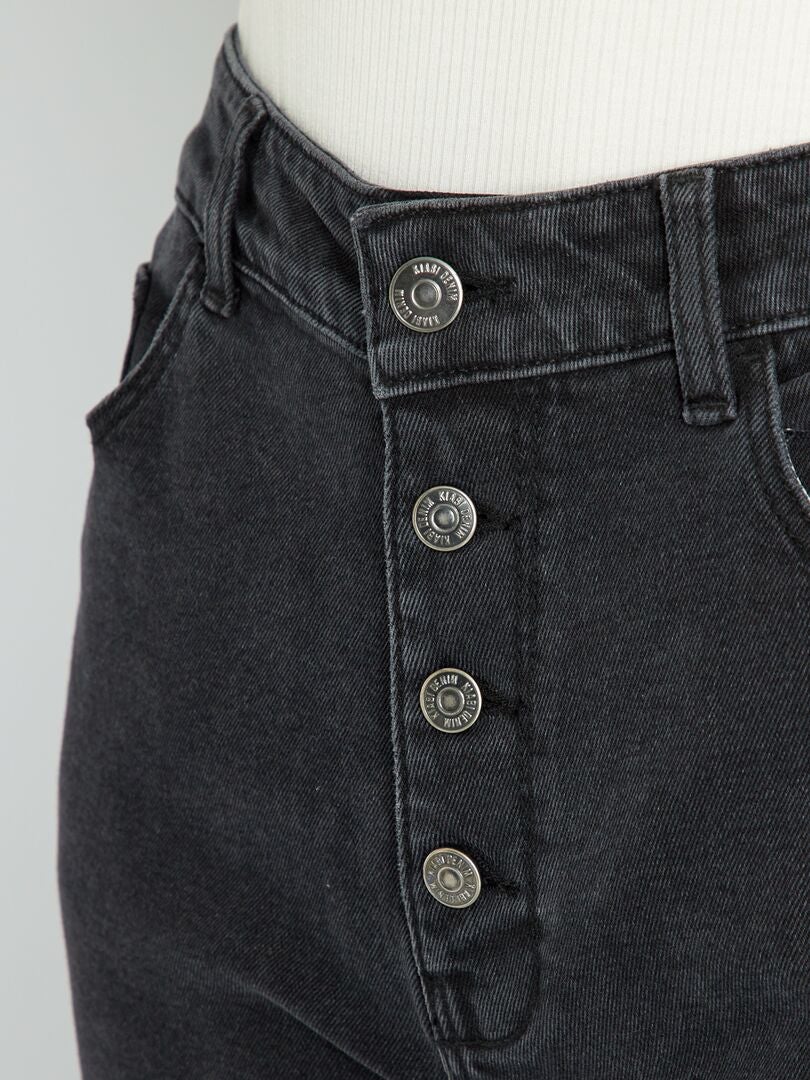 Vaquero mom con talle muy alto - L34 NEGRO - Kiabi