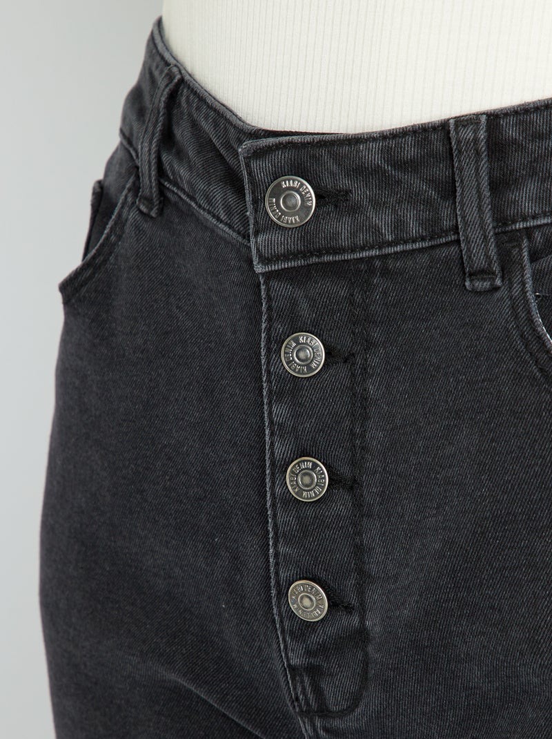 Vaquero mom con talle muy alto - L34 NEGRO - Kiabi
