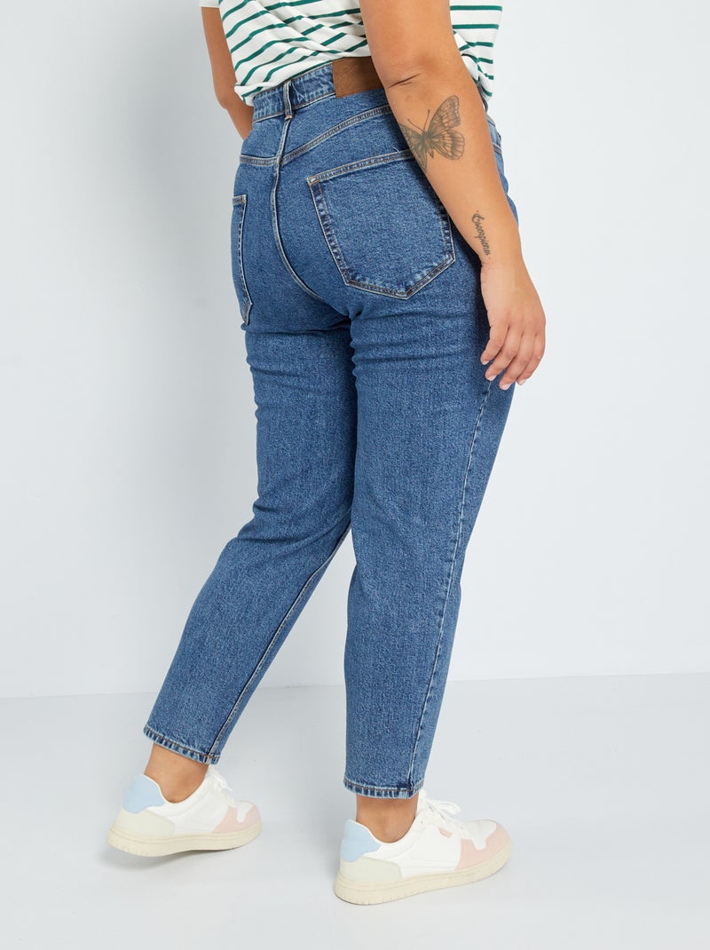 Vaquero mom de talle alto con bolsillos - L32 AZUL - Kiabi