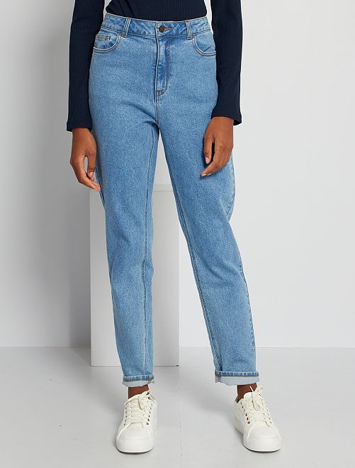 Vaquero mom de talle alto L32 - AZUL - Kiabi - 15.00€