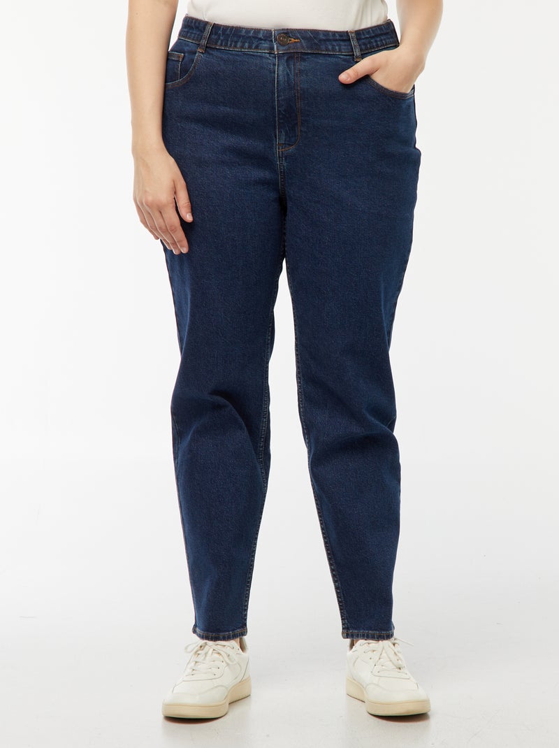 Vaquero mom de tiro alto - L30 Azul - Kiabi