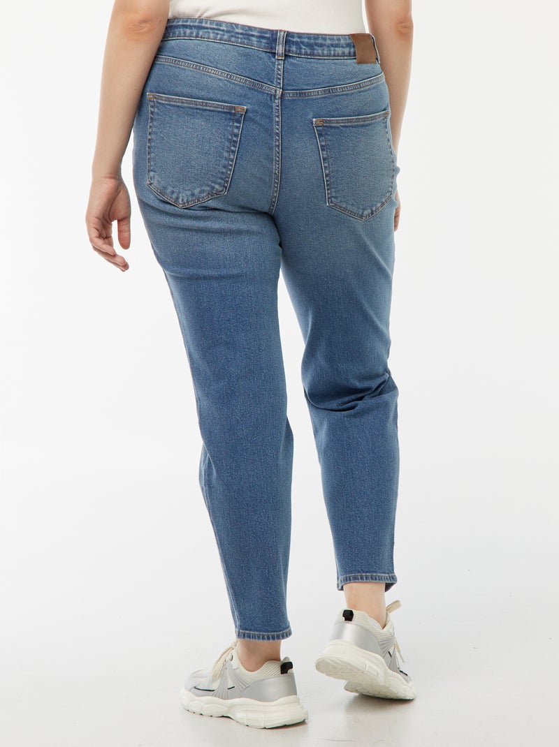 Vaquero mom de tiro alto - L30 Azul - Kiabi