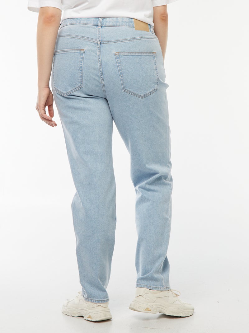 Vaquero mom de tiro alto - L30 Azul - Kiabi