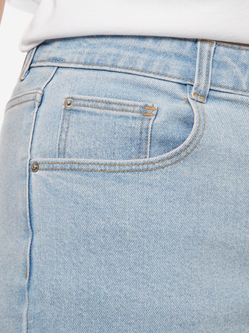Vaquero mom de tiro alto - L30 Azul - Kiabi