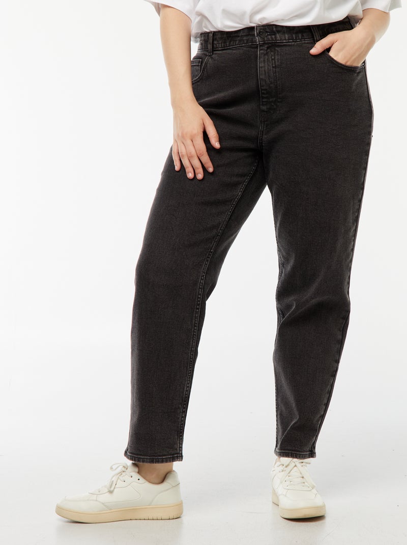 Vaquero mom de tiro alto - L30 Negro - Kiabi