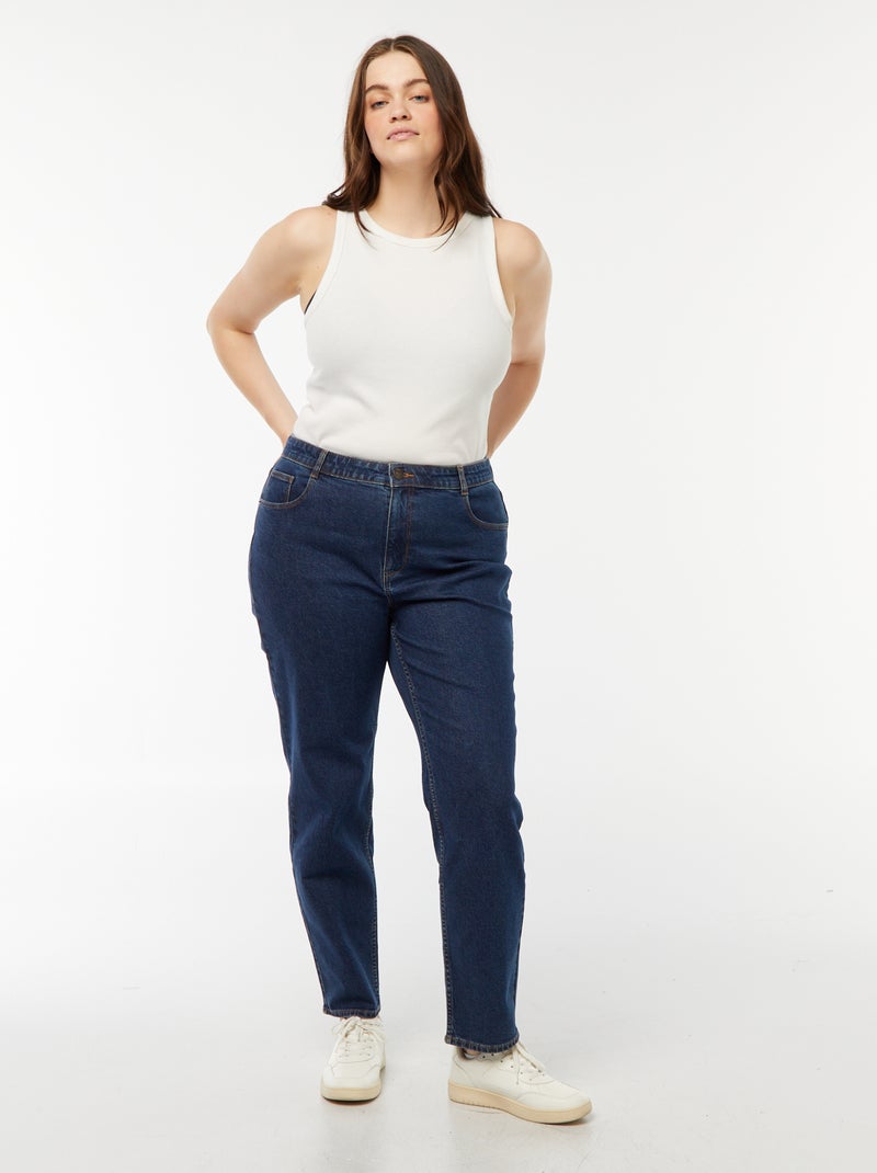 Vaquero mom de tiro alto - L34 Azul - Kiabi