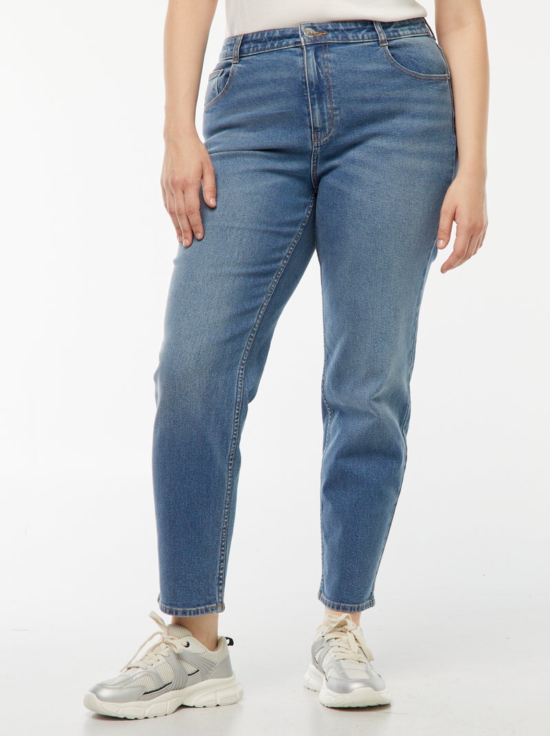 Vaquero mom de tiro alto - L34 Azul - Kiabi