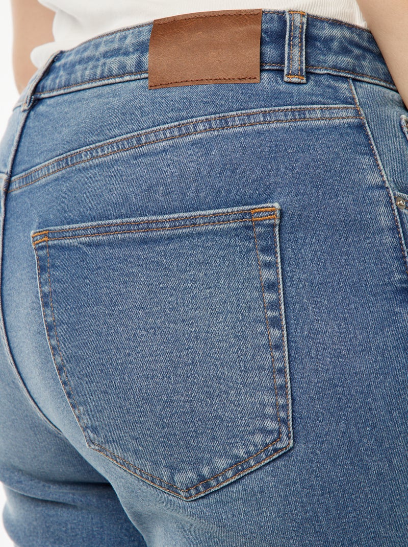 Vaquero mom de tiro alto - L34 Azul - Kiabi