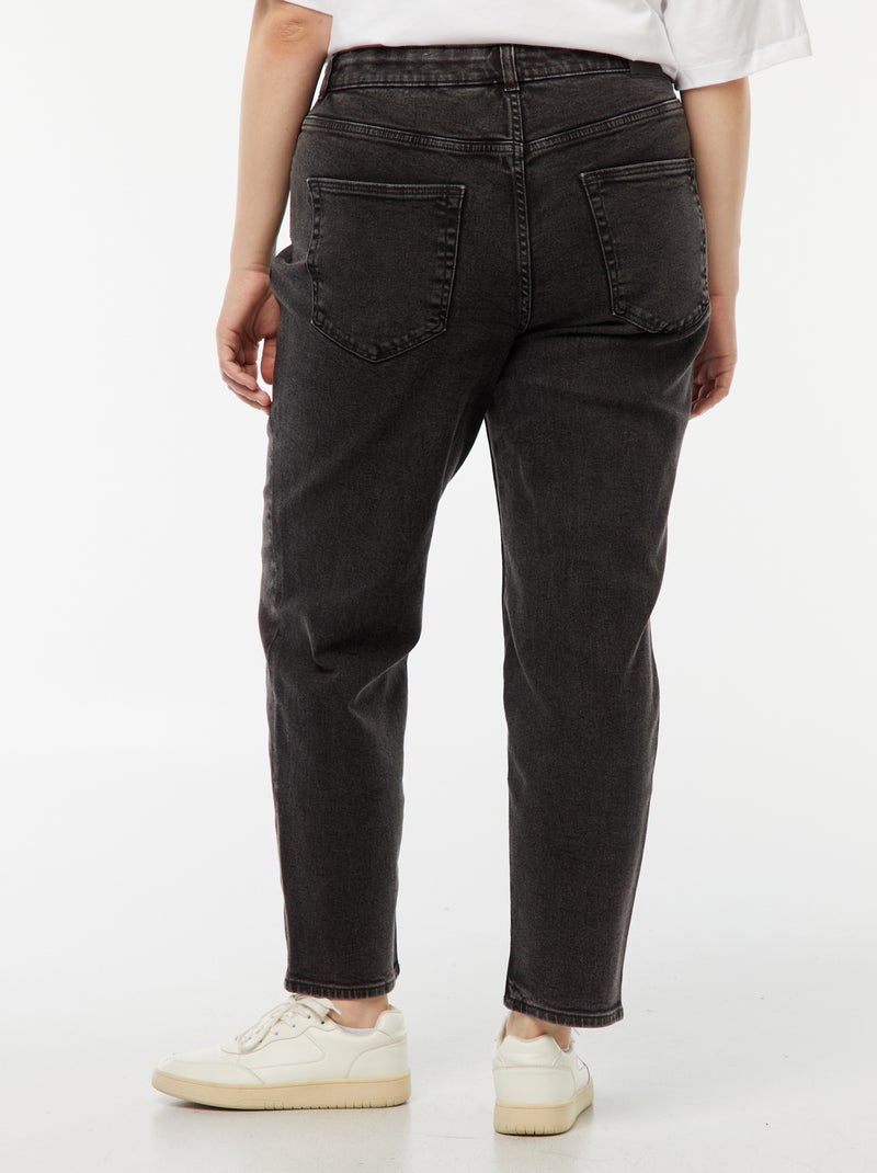 Vaquero mom de tiro alto 5 bolsillos - L32 Negro - Kiabi