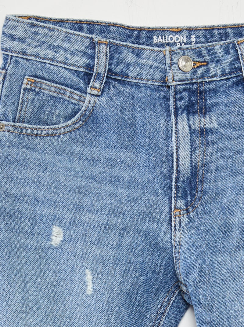 Vaquero mom desgastado AZUL - Kiabi