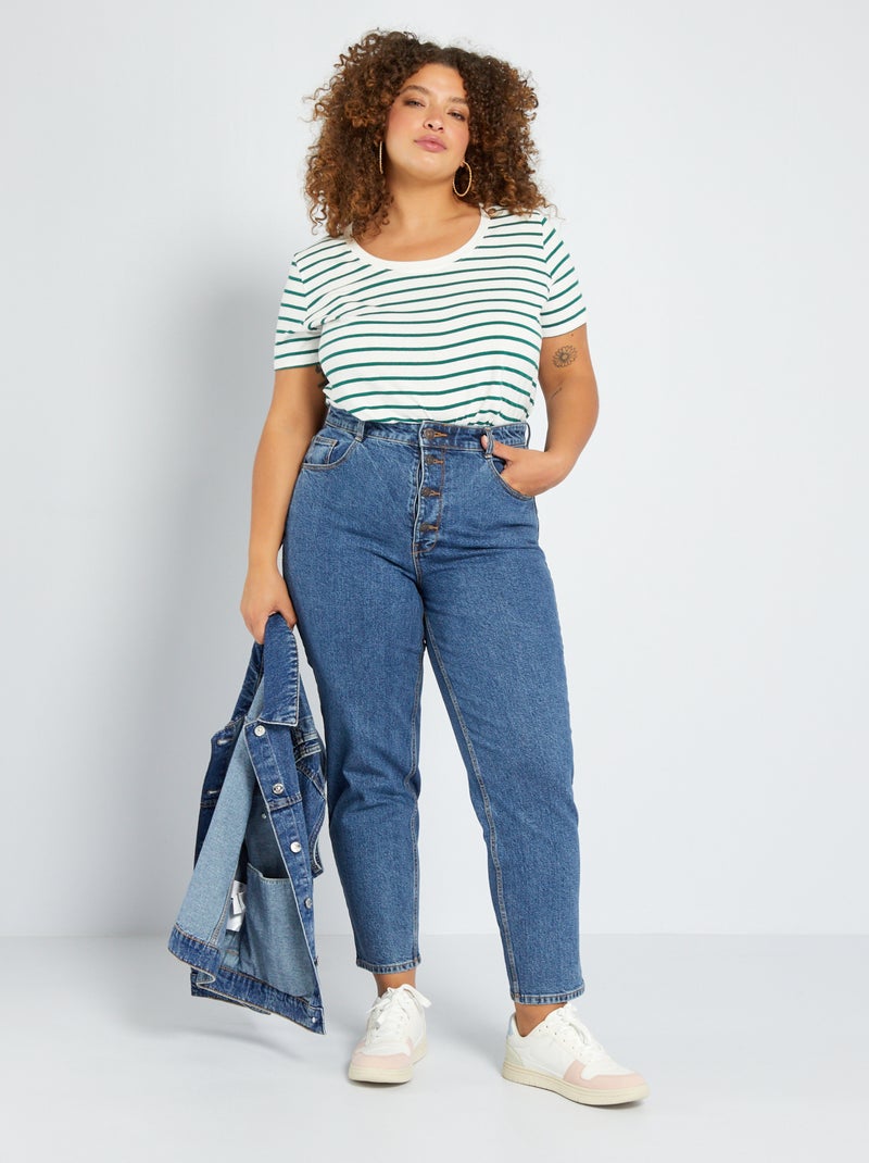 Vaquero mom fit - L30 AZUL - Kiabi