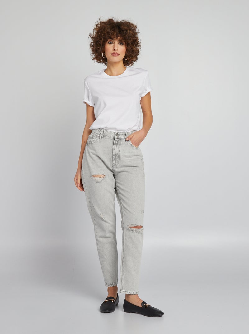Vaquero mom fit GRIS - Kiabi