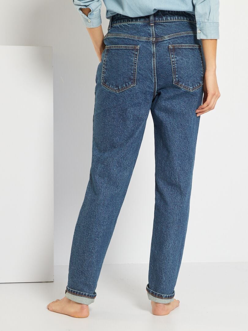 Vaquero mom talle alto L28 AZUL - Kiabi