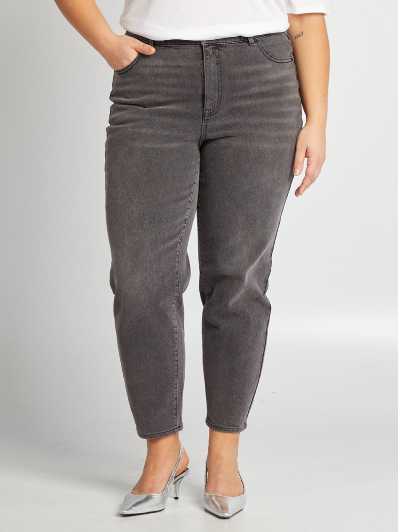 Vaquero mom tiro alto GRIS - Kiabi