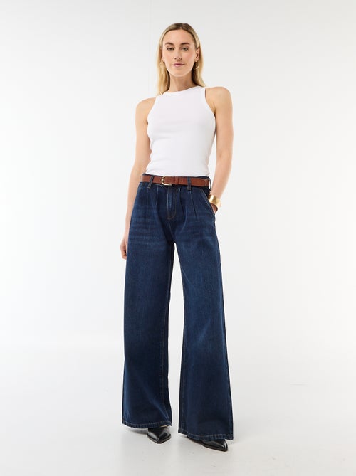 Vaquero palazzo de corte ancho y talle alto - Kiabi