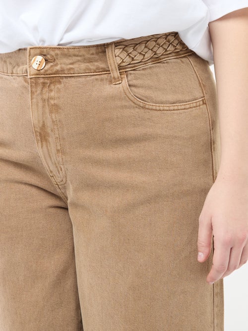 Vaquero palazzo de sarga de talle alto - Kiabi