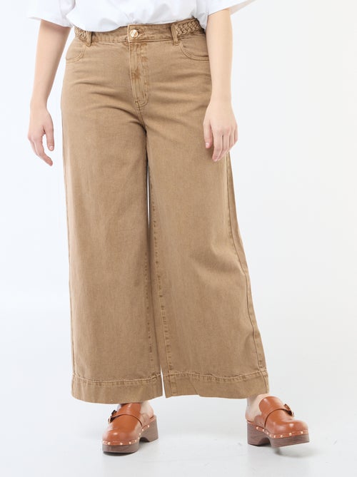 Vaquero palazzo de sarga de tiro alto - Kiabi