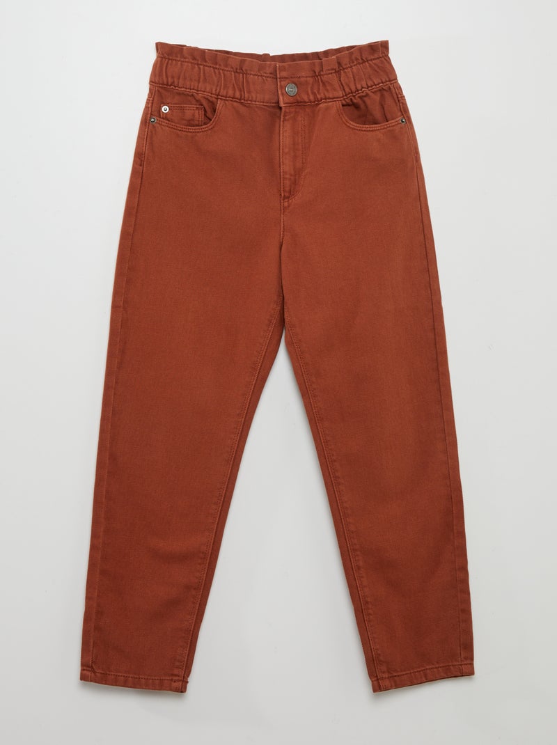 Vaquero paper bag de tiro alto MARRON - Kiabi