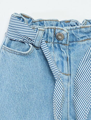 Vaquero paperbag + cinturón con motivo