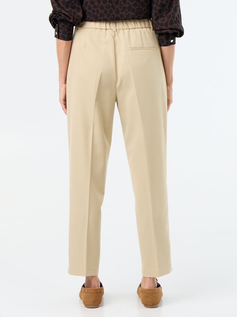 Vaquero pitillo liso con 2 bolsillos Beige - Kiabi