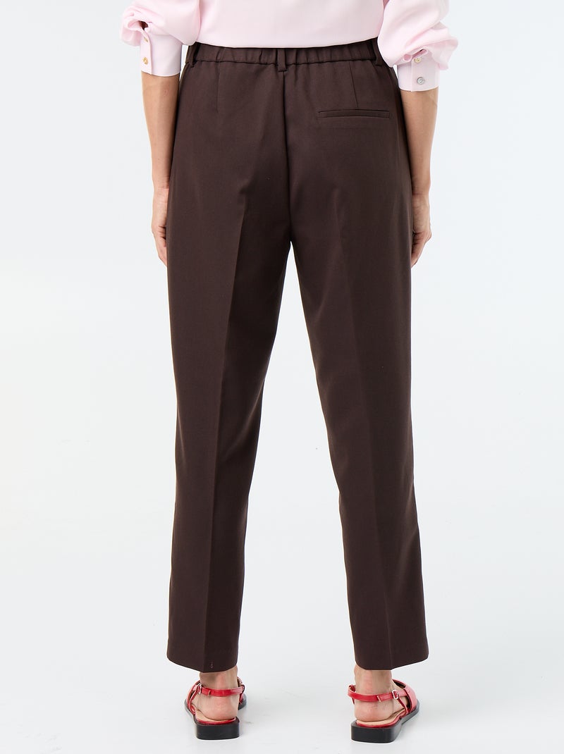 Vaquero pitillo liso con 2 bolsillos Marron - Kiabi