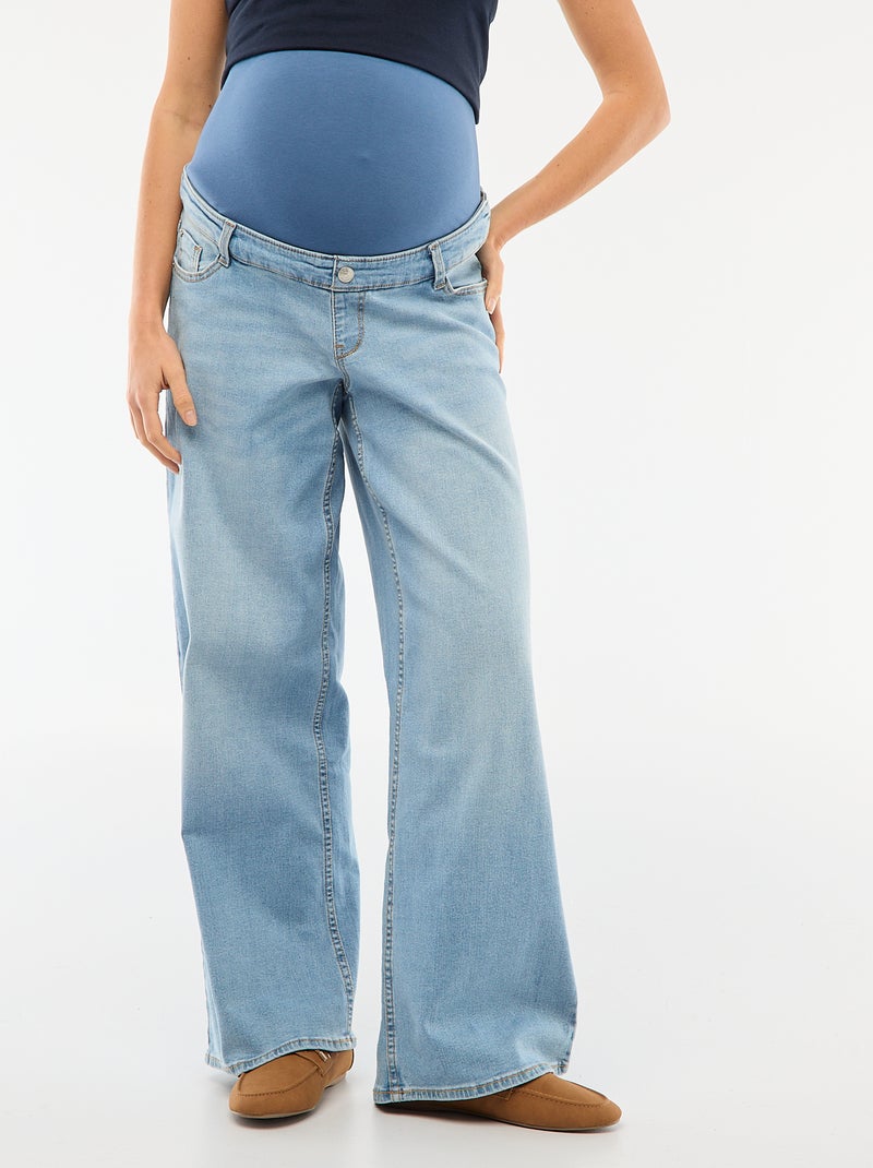 Vaquero premamá wide leg Azul - Kiabi