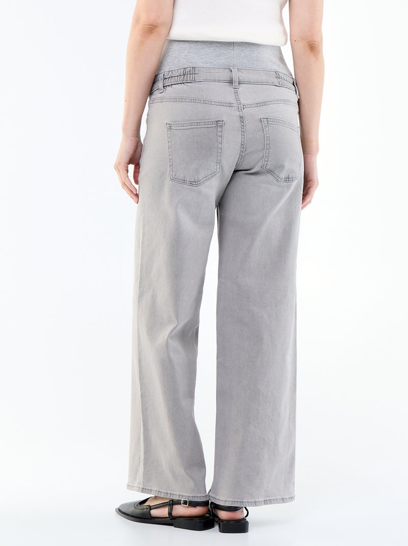 Vaquero premamá wide leg Gris - Kiabi