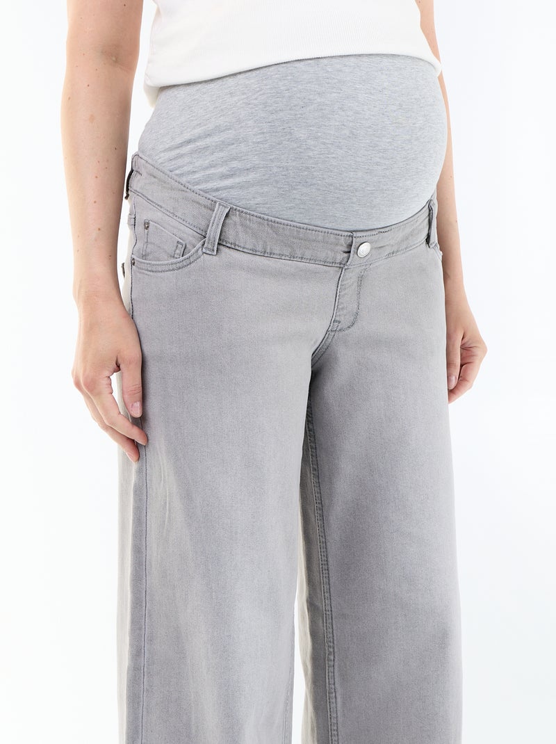 Vaquero premamá wide leg Gris - Kiabi