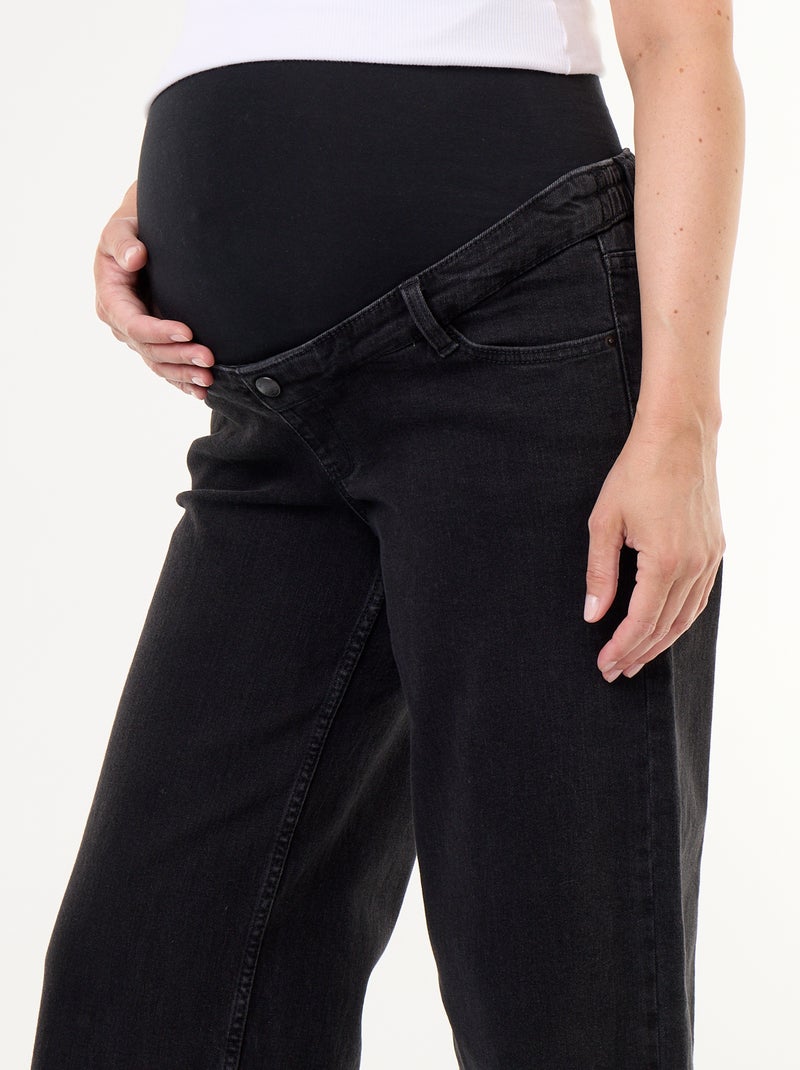 Vaquero premamá wide leg Negro - Kiabi