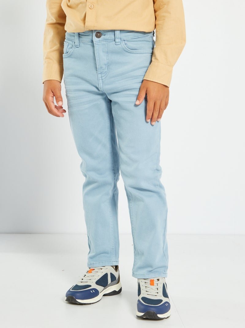 Vaquero recto con 5 bolsillos azul denim - Kiabi