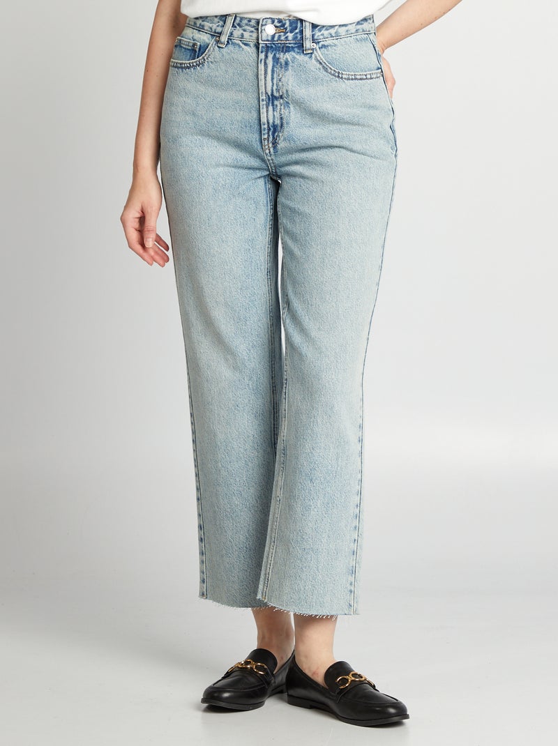 Vaquero recto de algodón AZUL - Kiabi