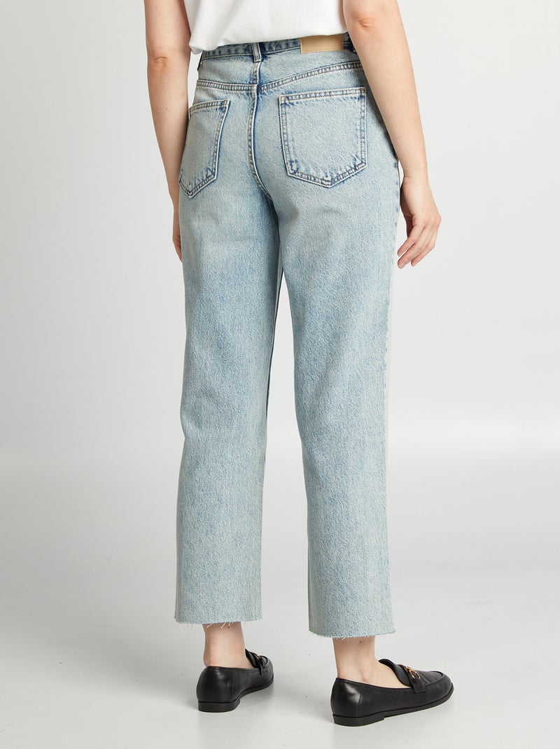 Vaquero recto de algodón AZUL - Kiabi