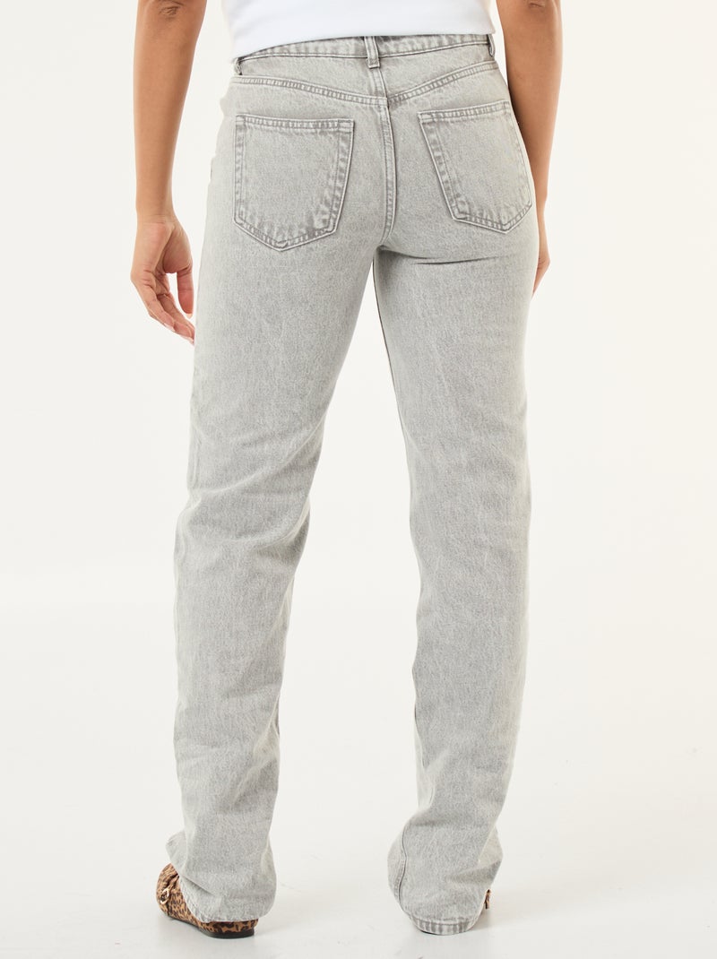 Vaquero recto de corte regular - L28 Gris - Kiabi