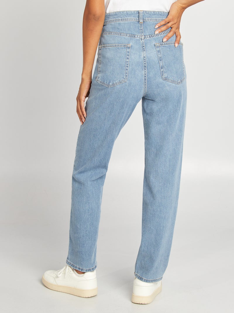 Vaquero recto de talle alto - Fabricado en Francia AZUL - Kiabi