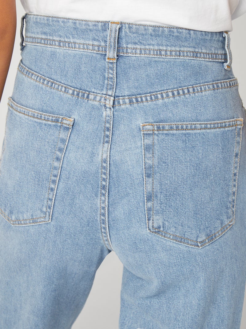 Vaquero recto de talle alto - Fabricado en Francia AZUL - Kiabi