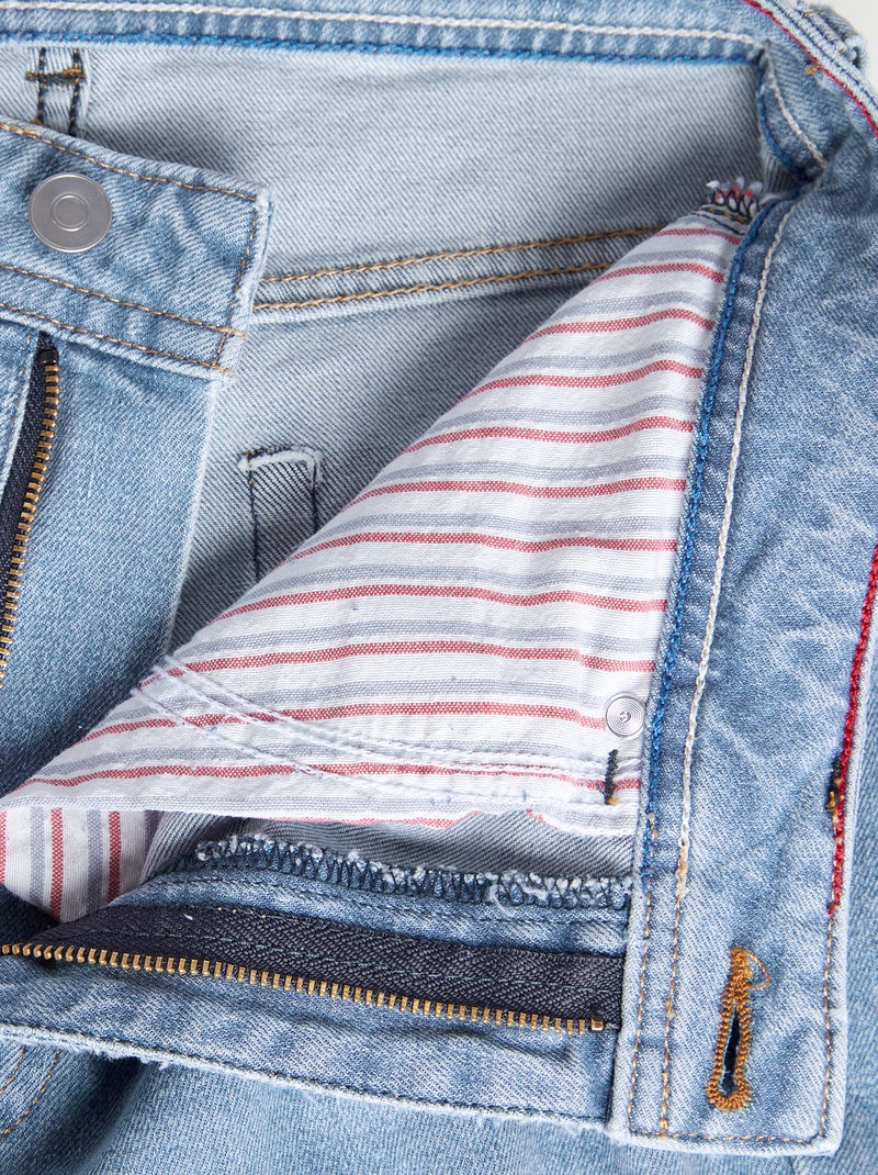 Vaquero recto de talle alto - Fabricado en Francia AZUL - Kiabi