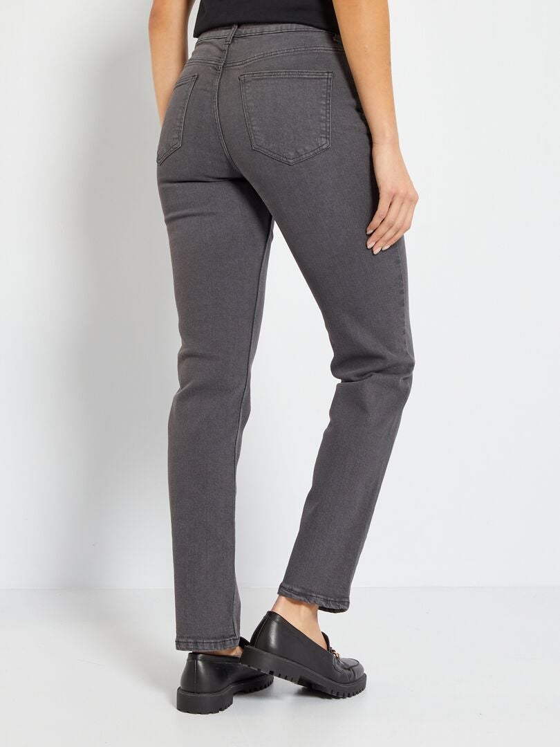 Vaquero recto de talle alto - L30 GRIS - Kiabi