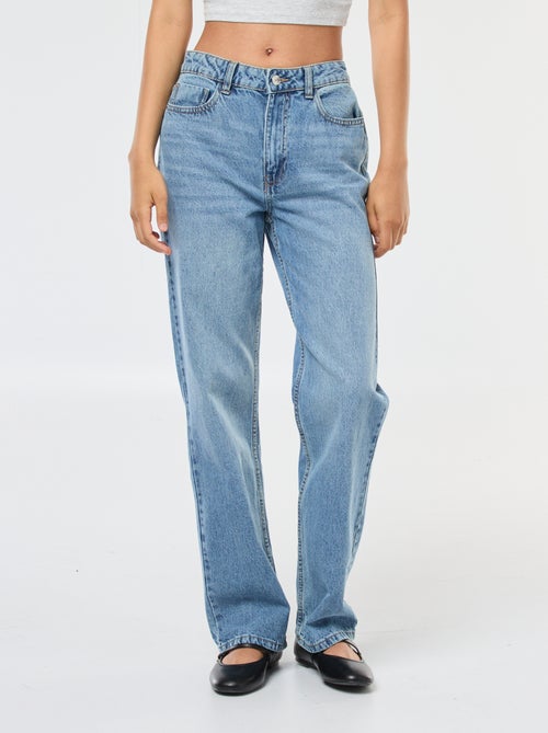 Vaquero recto de talle alto - Kiabi