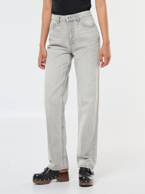 Vaquero recto de talle alto - Kiabi