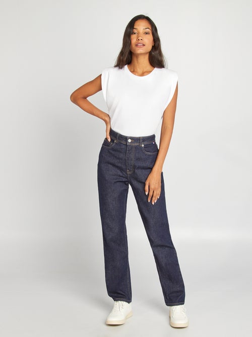 Vaquero recto de tiro alto - Fabricado en Francia - Kiabi