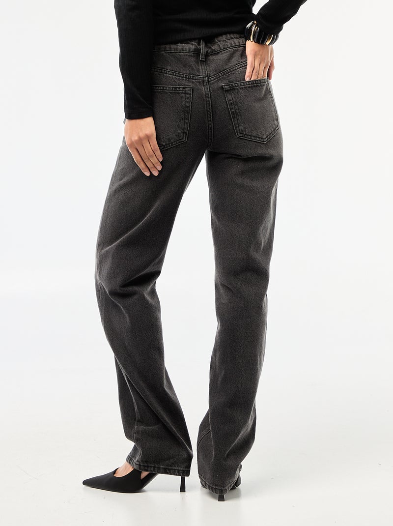 Vaquero recto de tiro alto - L32 Negro - Kiabi