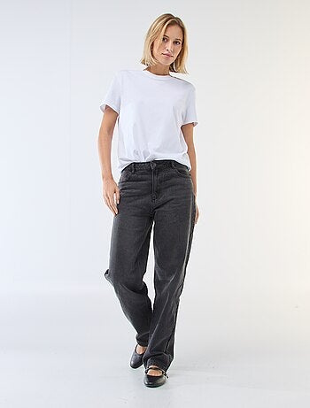 Jean recto denim en algodón