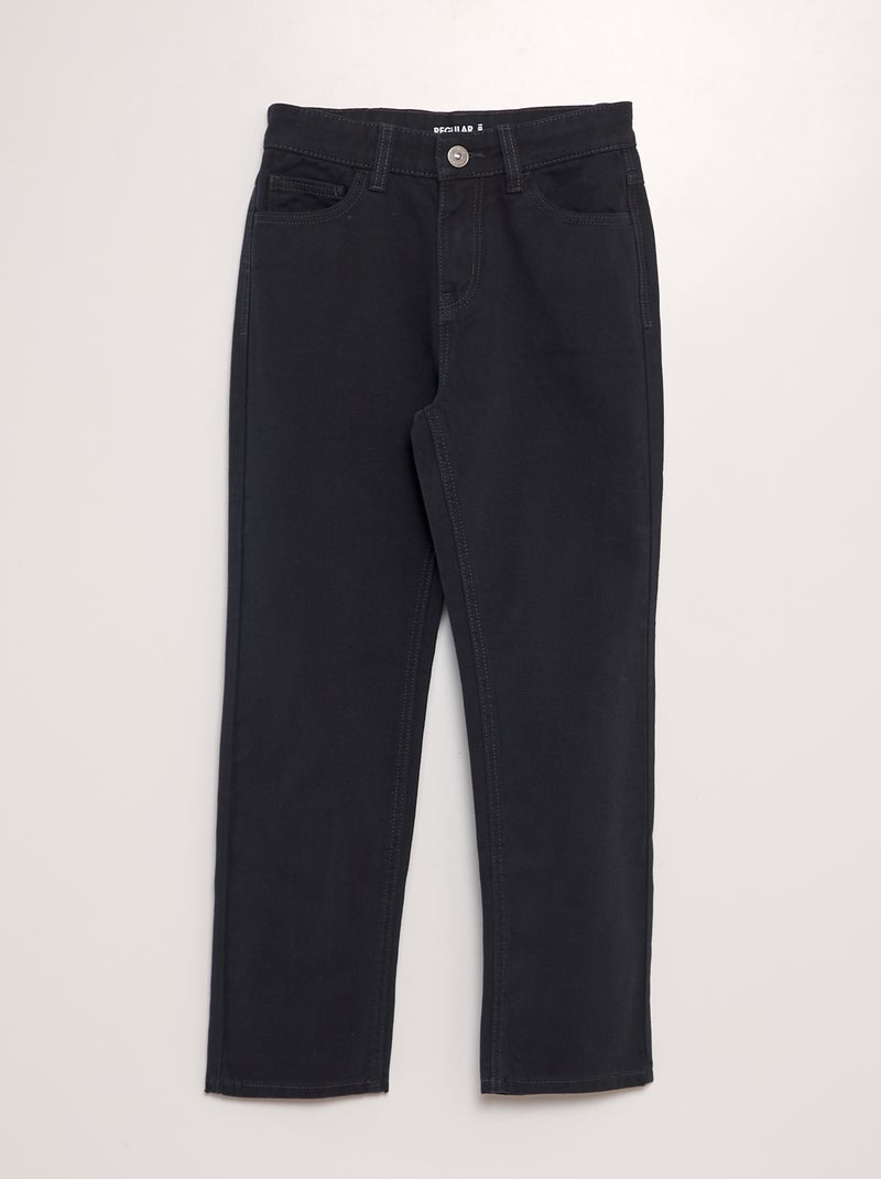 Vaquero recto liso negro - Kiabi