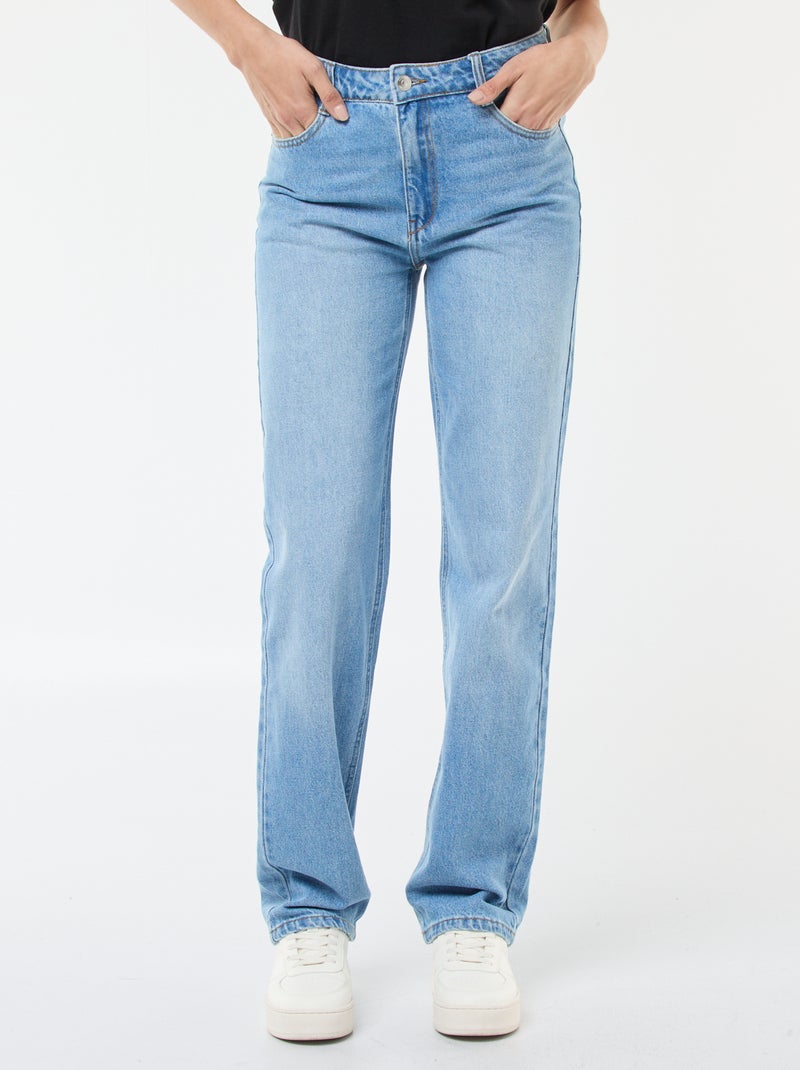 Vaquero recto regular fit de algodón - L28 Azul - Kiabi