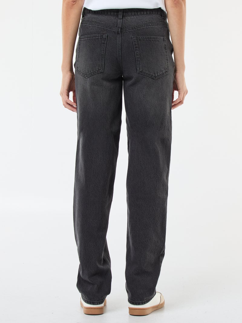 Vaquero recto regular fit de algodón - L28 Negro - Kiabi